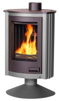 Kaminofen Warmluft Masterflamme PICCOLO II 7,3 kW Grau